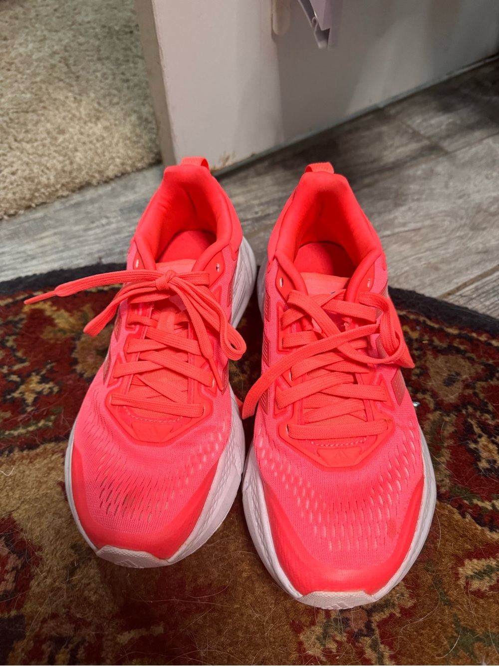 adidas Originals Women's Neon Coral Lace-Up Running Shoes
